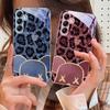 Leopard Striped Tide Bear For Samsung Galaxy A14 4G 20 30 52 20S 21S 22 A32 33 34 42 50 51 53 54 70 71 72 73 5G Glass Phone Case