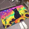 Cozy Cat Door Mat Cute Cartoon Kitten Flowers Pattern Entrance Rug Soft Non-Slip Welcome Mat for Pet Lovers Home Decor