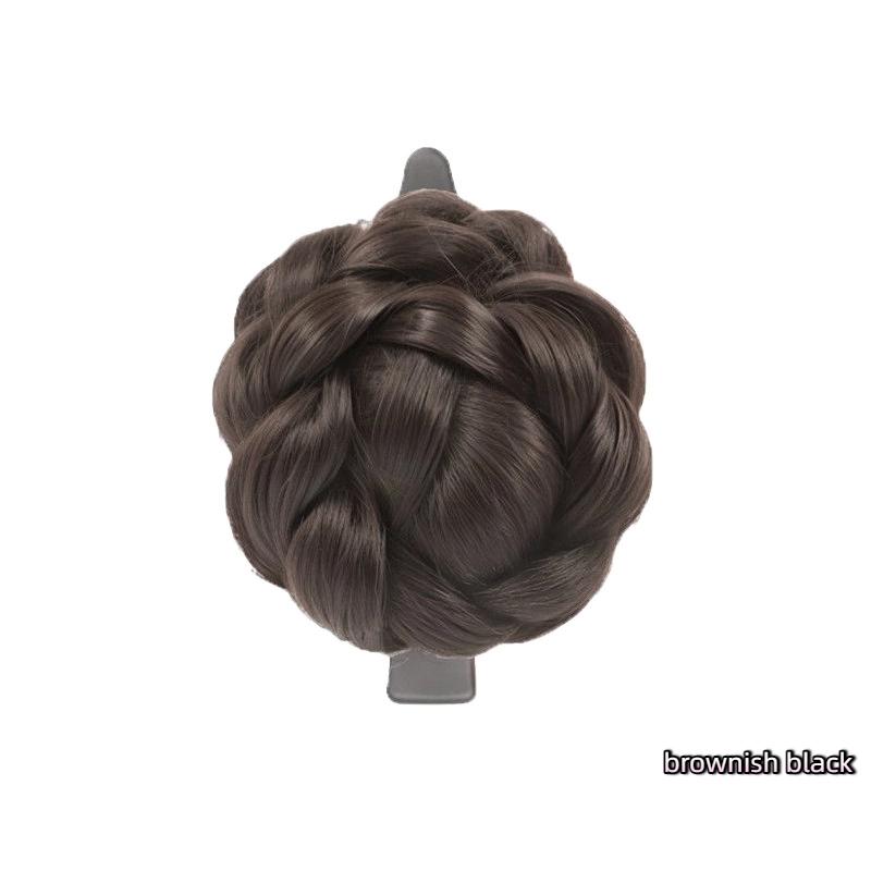 Synthetic Claw Clip Duckbill Clip In Messy Hair Bun Braid Meatball Head Ponytail Hairpieces For Women Party Styling Accessories