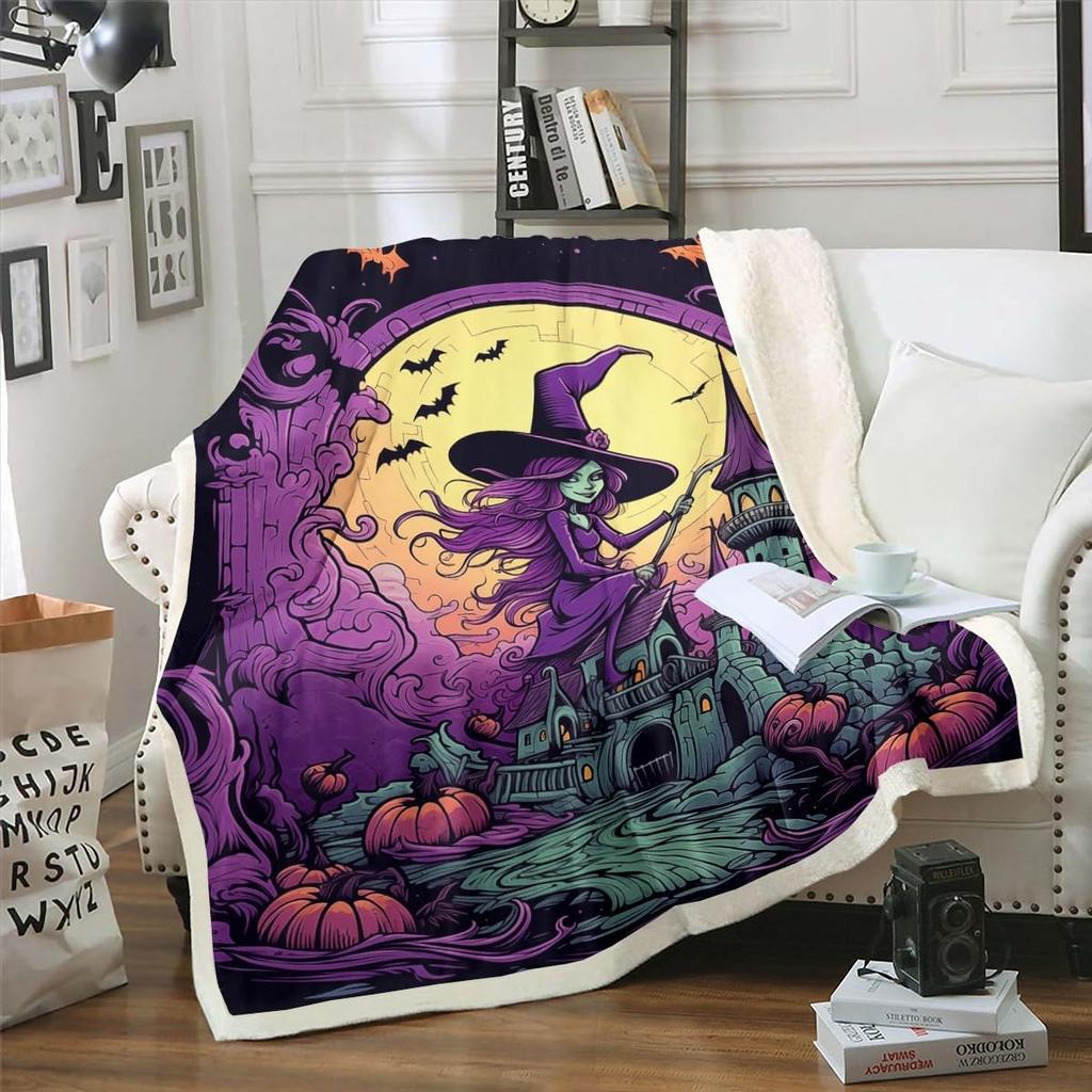 Merry Christmas Fleece Blanket for Kids Boys Girls Xmas Gnome Santa Claus Sherpa Blanket, Happy New Year Blanket Festival Themed