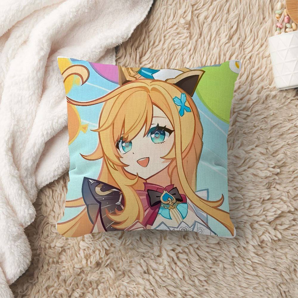 Game Genshin Impact Escoffier Personalized Pillow Cover Kids Bedroom Wild Party Decor Pillowcase Kid Birthday Shower Gift