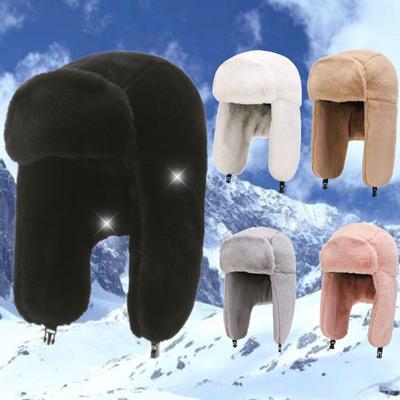 Winter Women's Outdoor Riding Cold-proof and Warm Ear Protection Hat Fleece Thickened Men's Ski Cotton Hat