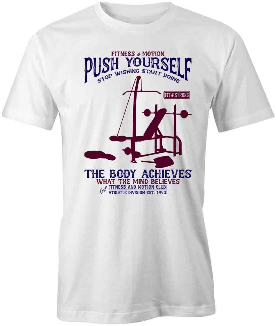 FITNESS & MOTION PUSH YOURSELF TShirt Tee Short-Sleeved Cotton S1WSA149 S