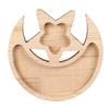 Moon Shaped Wooden Crystal Tray Star Shape Wood Crystal Holder Display Dish Lightweight Minimal Wooden Organizer Tray