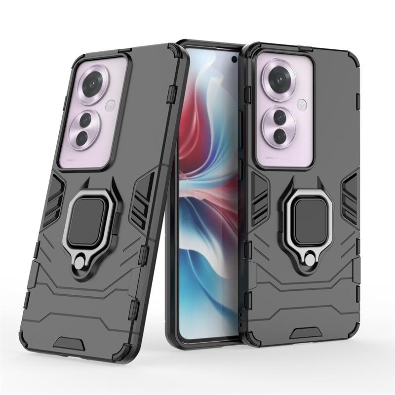 Applicable to OPPO F25Pro Black Panther mobile phone case F27Pro + all-inclusive F19 bracket F17 anti-drop F15 protective case