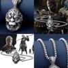 Fashionable New Chinese Retro Sun Wukong Monkey Necklace For Men In Silver Tone