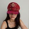 Bridal Captain Hat Jeweled Rhinestones for Women Bride Hat Sparkling Sequins Eye-catching Photo Props