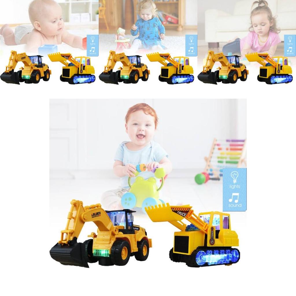 Colorful Electric Excavator Toy With Cool Lights And Music For Kids Fun Playtime