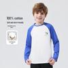 Yiershuang Kids' 100% Cotton Long-Sleeve Round Neck T-Shirt