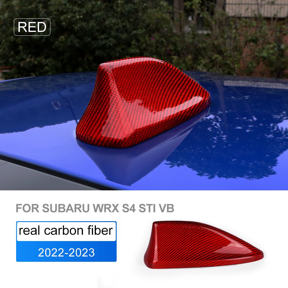 

Rear Hard Carbon Fiber Shark Fin Antenna Cover For Subaru WRX S4 STI VB 2025 2025 2025 Car Sticker Exterior Trim Accessories червоний