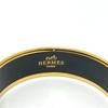 HERMES Emilel GM tiger bracelet Bangle Cloisonne Brown/Gold