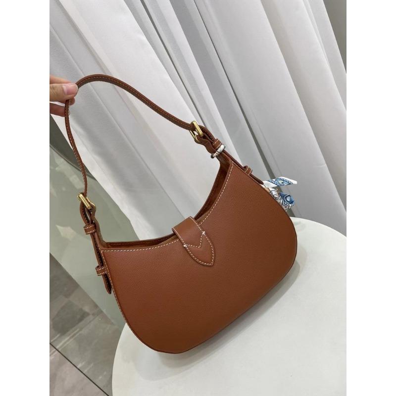New High-end Light Luxury Cowhide Leather Lock Armpit Dumpling Bag Handbag Shoulder Bag Women's Bag