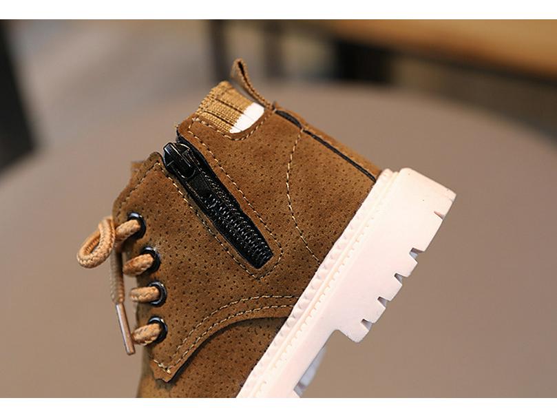 Children's Martin Boots - Autumn/Winter British Style Leather Ankle Boots for Boys and Girls (Sizes 3-6)
