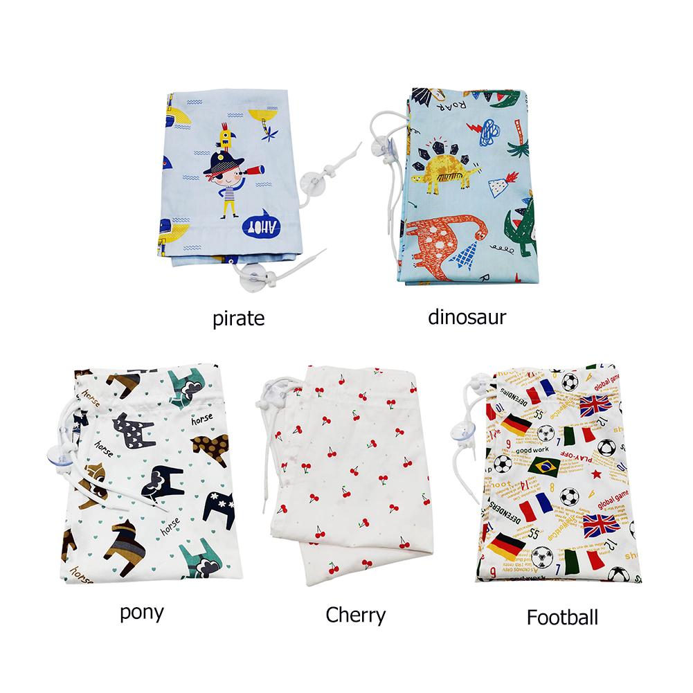 Suction Cup Curtain Cartoon Cute Cotton Baby Car Window Sunshade Cover UV Protection Suction Cup Cloth Curtain for Kids Toddler
