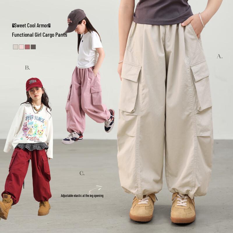 Свободные брюки-карго LUSON для девочек, новый стиль 2025