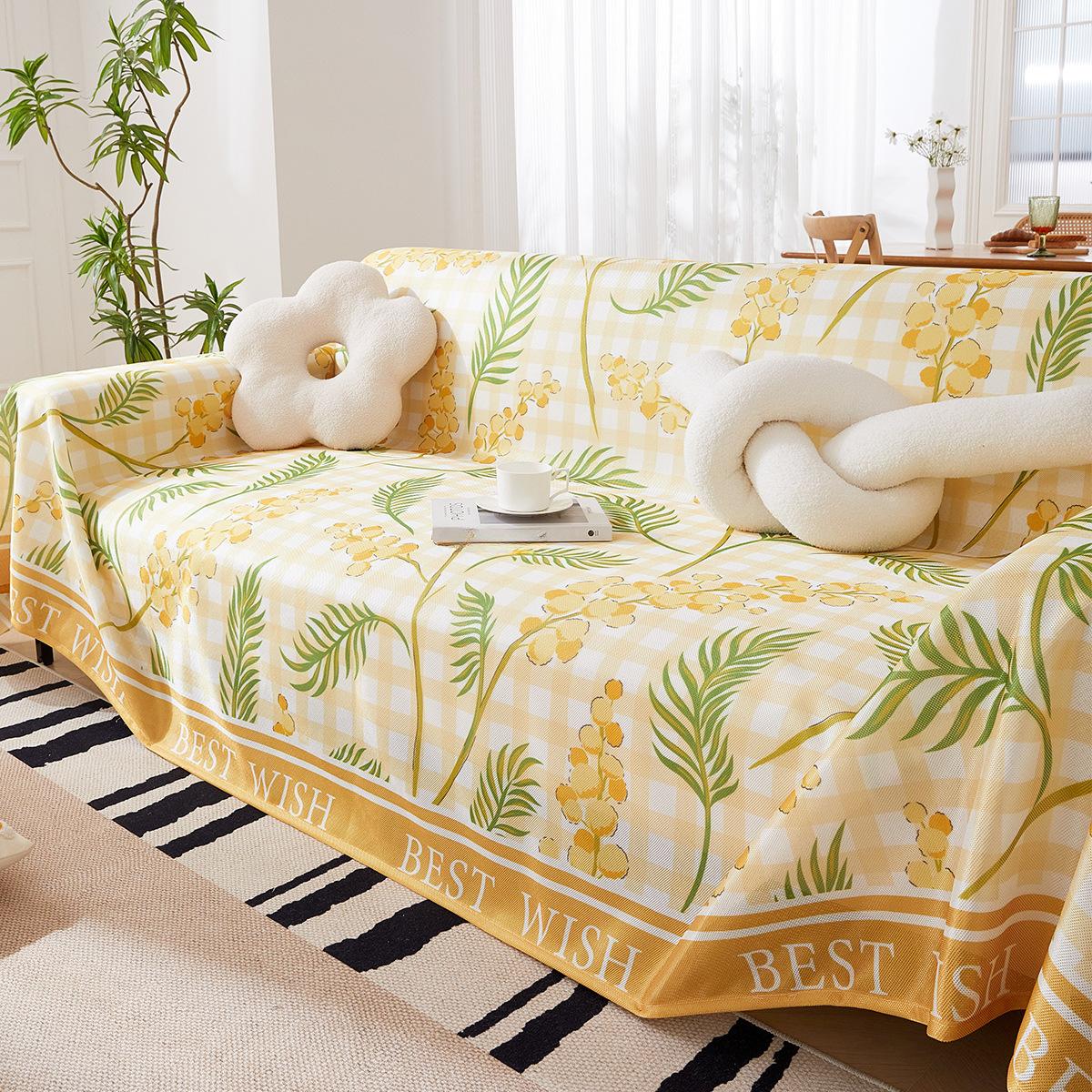 

Летний чехол на диван из ледяного шелка, полностью облегающий, мягкая марлевая наволочка, дышащий, охлаждающий защитный чехол для дивана 180*130cm