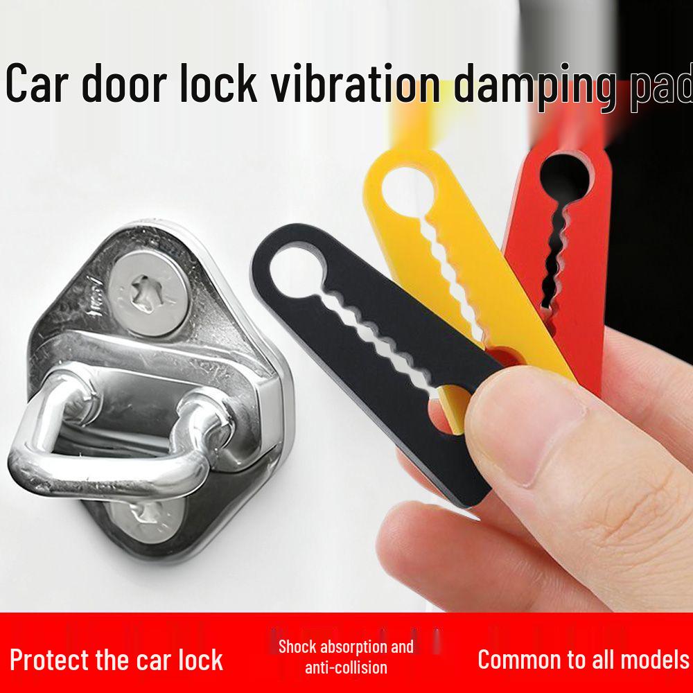 Car Door Lock Shock Absorber & Anti-Collision Silicone Pad - Universal Fit, Silent Protection Latch Cover