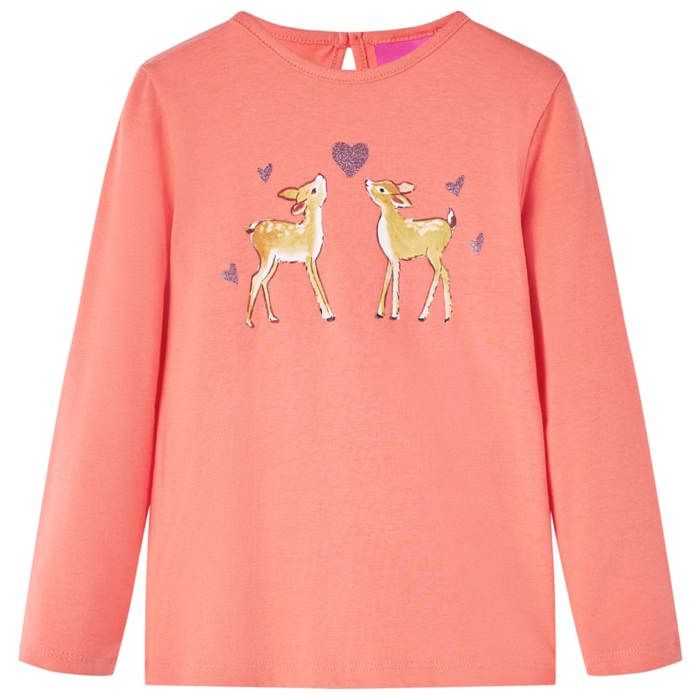 Children's Long-sleeved T-shirt Coral 92/104/116/128/140