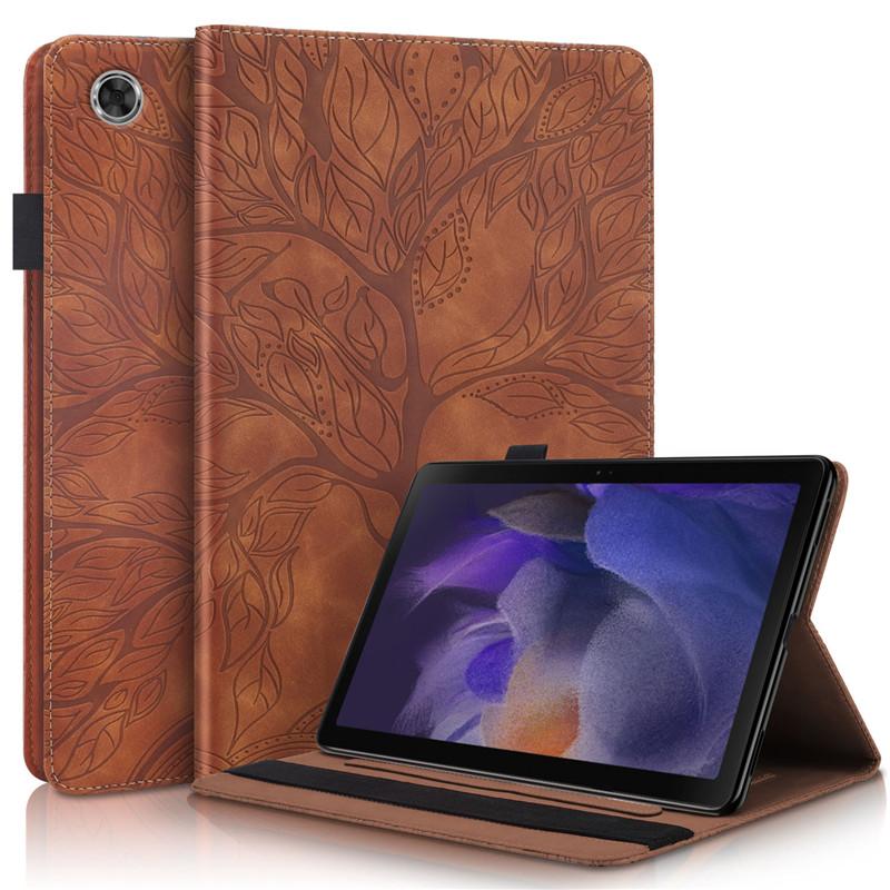 For Samsung Tab A11 Case 8.7 Inch Embossed Tree PU Leather Wallet Flip Cover for Funda Galaxy Tab A11 8.7 2025 Case SM-X130 X135