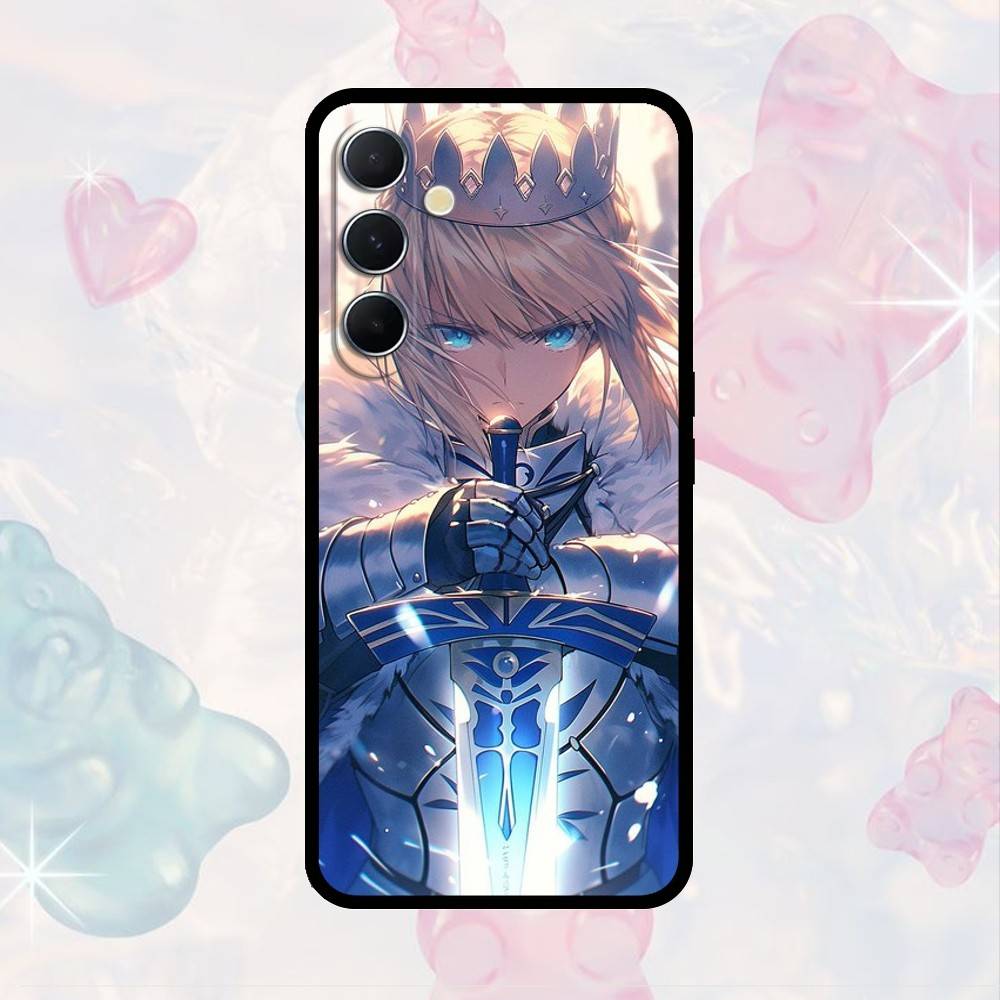 AAA Anime Fate Saber  Phone Case For Samsung S25,S24,S21,S22,S23,S30,Ultra,S20,Plus,Fe,Note,10,9,5G Black Cover