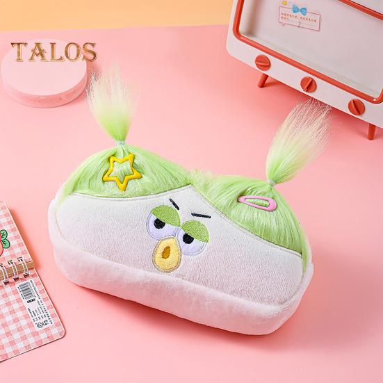 DIY Pencil Case Box Organizer Long Hair Doll Design Large Capacity Zipper Closure Pen Marker Drawing Tool Holder