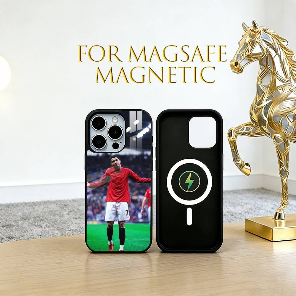 Cristiano Ronaldo Phone Case For iPhone17,16,15,14,13,12,11 Plus,Pro Magnetic with Magsafe Wireless Charging