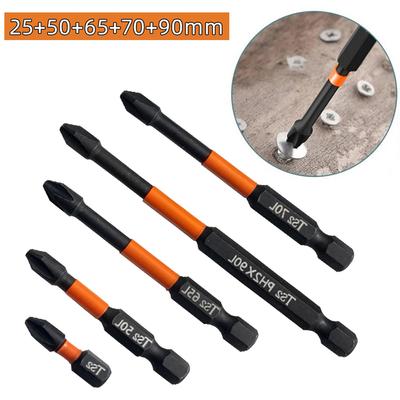 Biți de șurubelniță hexagonală de 1/4 inch 5 buc 65 mm din oțel aliat