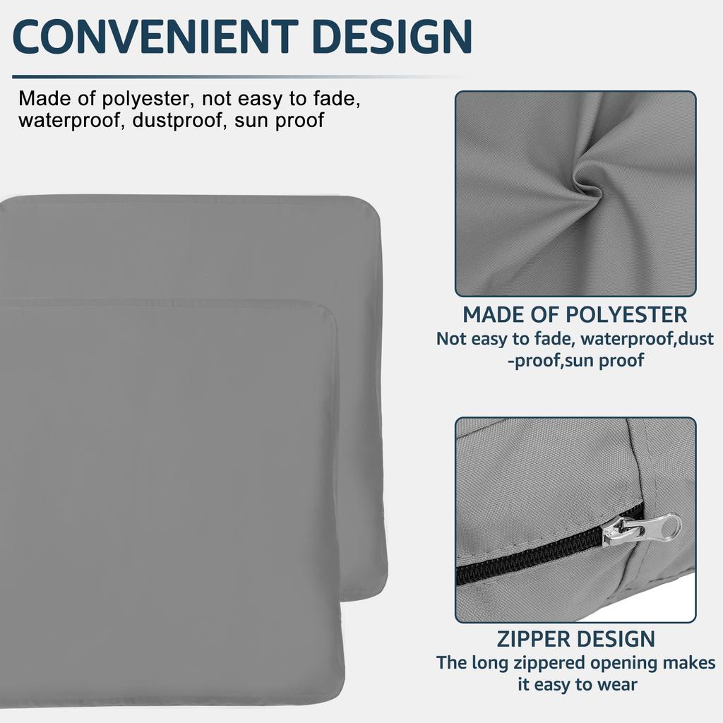 4Pcs Patio Cushion Cover 24×24in Waterproof Cushion Covers Minimalist Outdoor Card Booth Shoe Changing Stool Sofa Cushion Cover