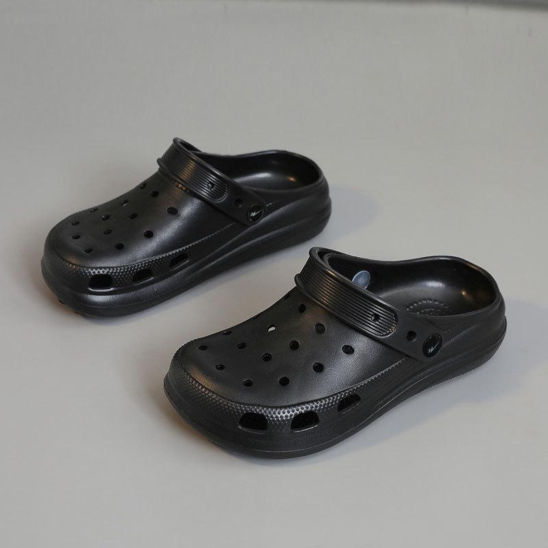 ZB slippers new summer two-wear hole shoes thick-soled Mori soft-soled outer wear flat-soled drag