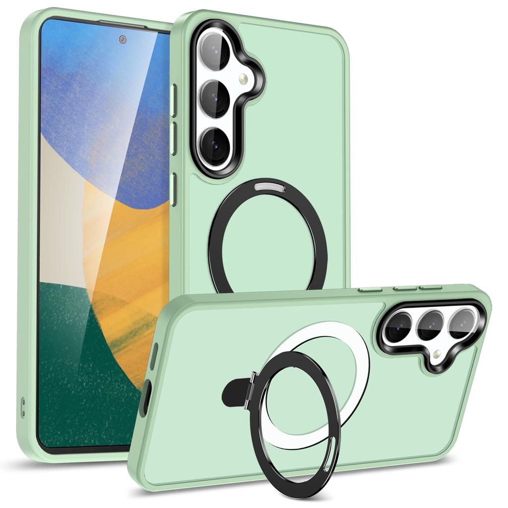 Für Samsung Galaxy S24 Hülle PC+TPU Magnetring Ständer Handy Schutzhülle