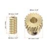 uxcell Brass Worm Gear Set, 0.5 Coefficient, 20T, 20:1 Reduction Ratio, 2.3mm Bore Diameter, Right-Hand Drive Gearbox Wheel Shaft Kit for Small Motors