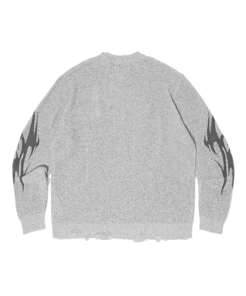 CRITIC Critic Chaos Damage Knit Gray