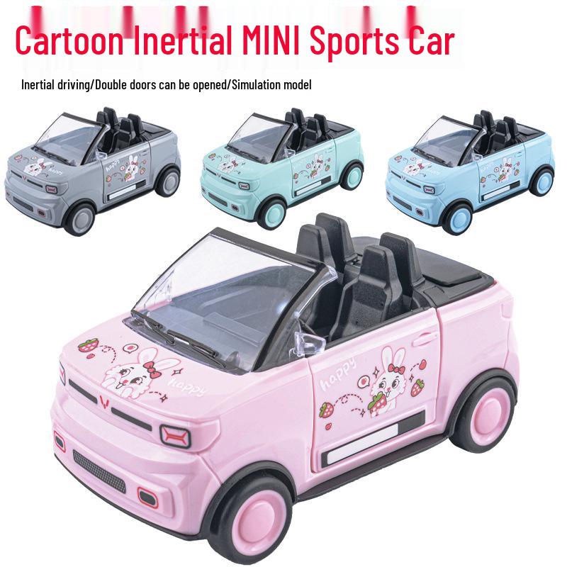 Kids' Cartoon Inertial Mini Sports Car - Boy & Girl Wuling Hongguang Model