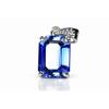 Colgante de Plata de Ley 925 Natural 23 Ct Zafiro Azul Esmeralda Gemas CERTIFICADAS