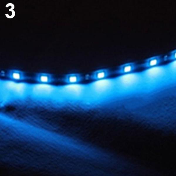 4Pcs 30cm 3528 SMD 15 LED Car Trucks Motor Grill Flexible Waterproof Light Strips