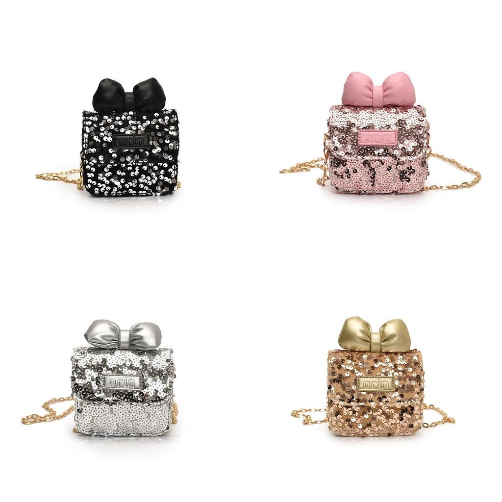 Crossbody Small Sequin Bag With Synthetic Material Trendy School Bag Girls For