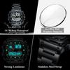 POEDAGAR Top Luxury Men Quartz Watch Waterproof Stainless Steel LED Man Watch Week Date Sports Military Electronic Watches