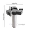 1/2inch Shank 2inch Cutting Diameter  Wood Milling Cutter Planer CNC Spoilboard Surfacing Router Bits, Planing Bit Woodworking Tool