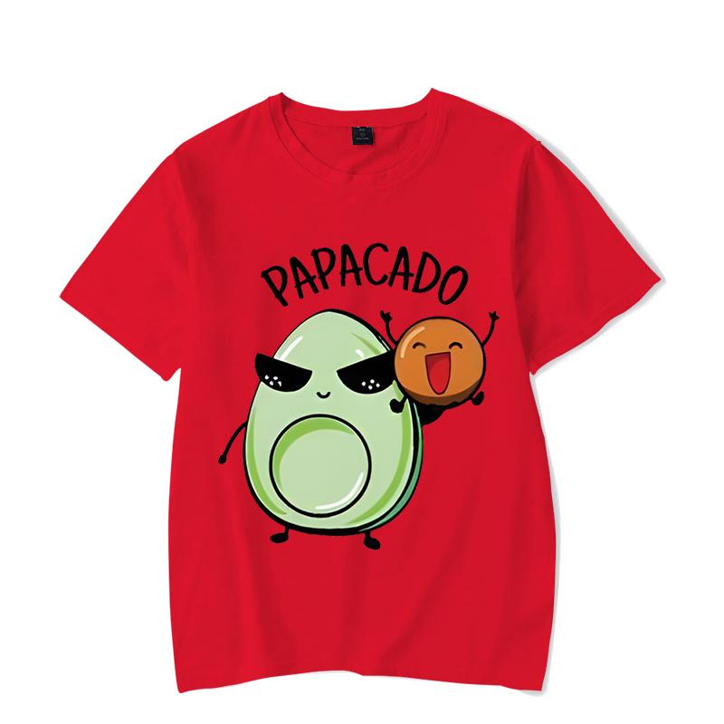 Kawaii Papacado Mamacado Print Couple Matching Cartoon Tshirt Summer Women Men Funny Graphic Tshirts Lovers Streetwear Tops Tees