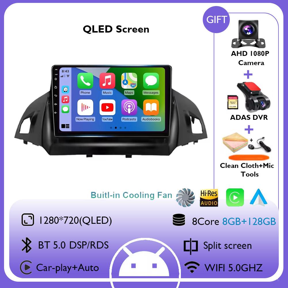 Android 14 For FORD C-MAX KUGA 2 ESCAPE 3 2012 - 2019 Car Radio Multimedia Video Player Navigation GPS 4G+WIFI Stereo Head Unit