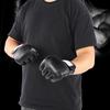 1Pair Man Male Half Finger Boxing Training Gloves Accessory for Kickboxing Sanda Muay Thai(black )