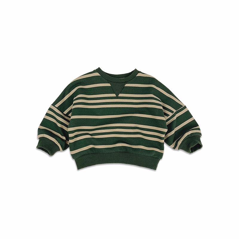 Customized 2024 Spring Kids' Striped Long Sleeve Unisex Korean Style Hoodie