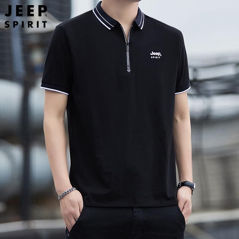 JEEP SPIRIT Men s Summer Lapel Polo T-Shirt M