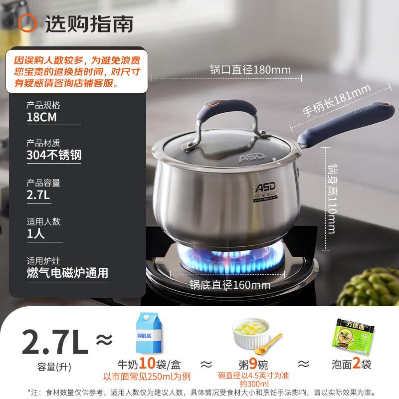 Aishida 304 Stainless Steel 18cm Milk Pot