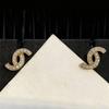 Letter Zircon Stud Earrings Post Small Style Fashion Jewelry Women