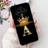 For Infinix Zero 8 8i Fashion Crown Letter Phone Case For Infinix Zero8 Zero8i X687 X87B Black Silicone Soft Cases Bumpers