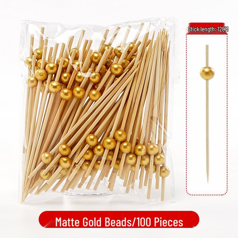 Креативные бамбуковые шпажки: Одноразовые цветочные шпажки для фруктов, засахаренной боярышника, бургеров, суши, коктейлей и украшения зубочистками.