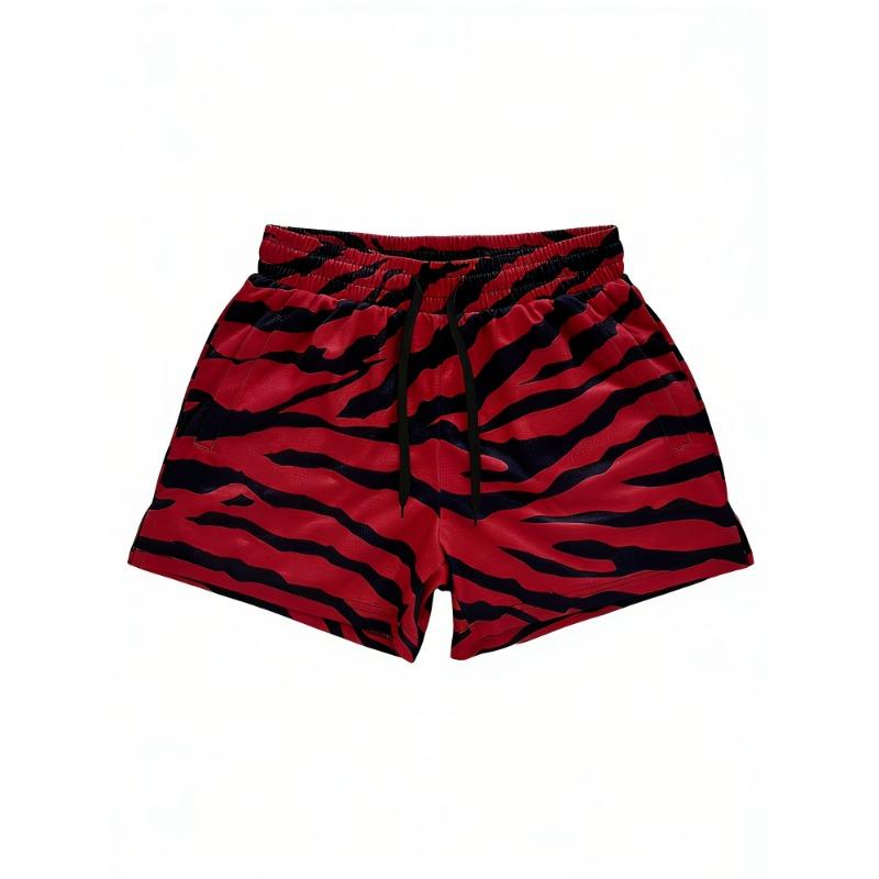 High Quality 2026 Retro Men's Quick Drying Tiger Print Basketball Shorts Lightweight Breathable Sports Shorts