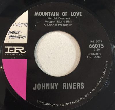 7inch Record JOHNNY RIVERS - Mountain Of Love 66075 Imperial 1964 US Rock Used