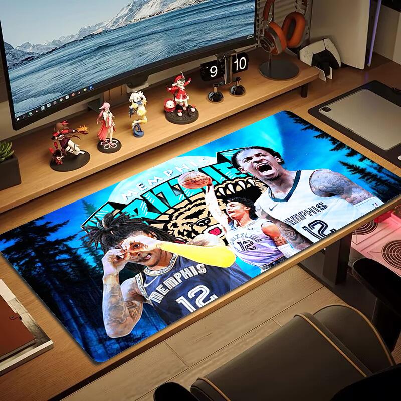 Ja Morant Poster Color Mouse Pad Large Gaming Table Cushion Non-slip Laptop Tablet Big Mousepad XXL Mat Mini PC Playmat With Lock edge